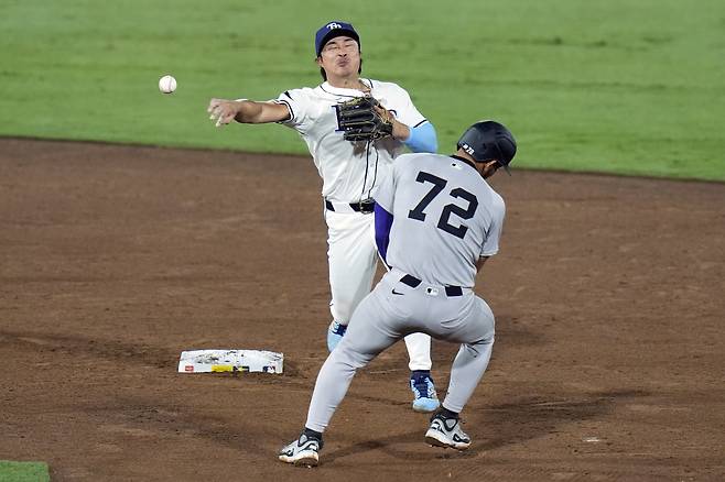 김하성이 탬파베이에 잔류할 가능성이 점점 커지고 있다. AP연합뉴스
