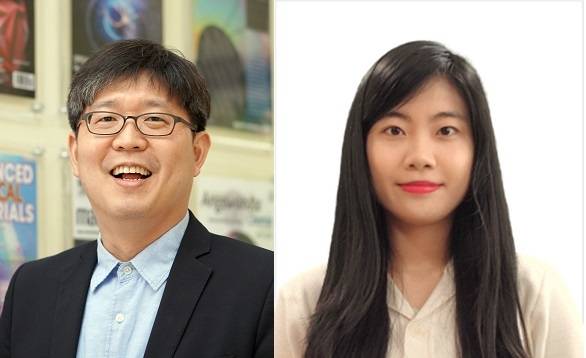 노준석 포스텍 교수(왼쪽)와 기계공학과 통합과정 한예슬 씨