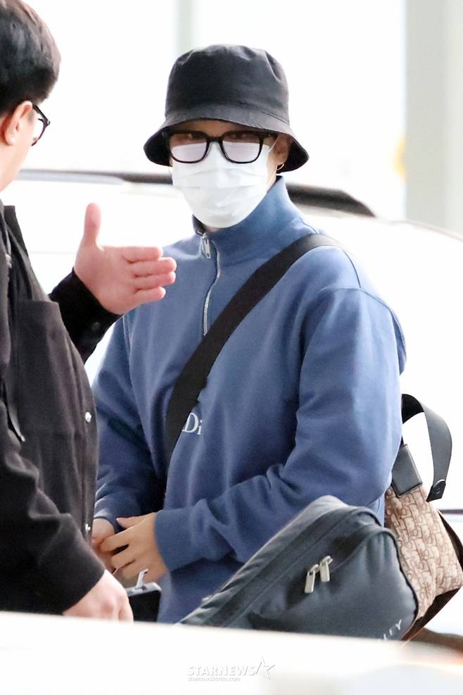 그룹 방탄소년단 지민이 새앨범 작업 차 미국으로2025년 7월 7일 오후 인천국제공항을 통해 출국하고 있다. 2025.07.07 /사진=임성균 tjdrbs23@