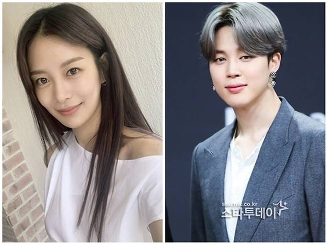 송다은, 지민. 사진l송다은 SNS 캡처, 스타투데이DB