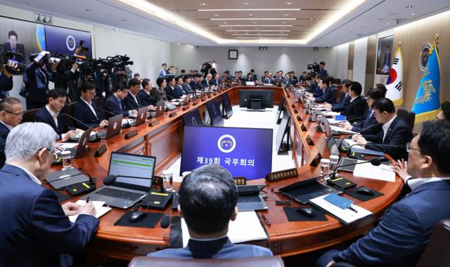 ▲ 이재명 대통령이 29일 서울 용산 대통령실 청사에서 열린 임시 국무회의를 주재하고 있다. 연합뉴스