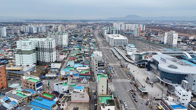 광주송정역 일대. 광주 광산구청 제공