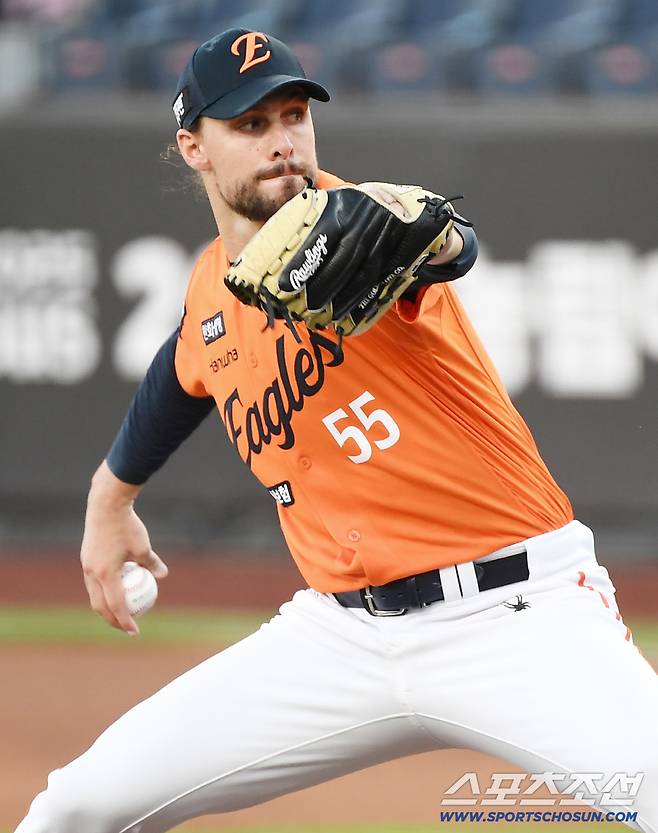 30일 대전 한화생명볼파크에서 열린 삼성-한화전. 한화 선발투수로 등판한 와이스. 대전=정재근 기자 cjg@sportschosun.com/2025.8.30/