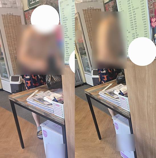 대구 한 중국 음식점에서 한 남성이 상의를 탈의한 채 음식을 포장하고 있다. /사진=온라인 커뮤니티