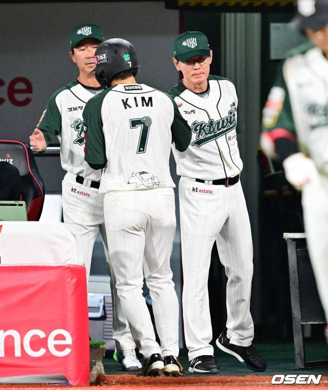 김상수와 이강철 감독.