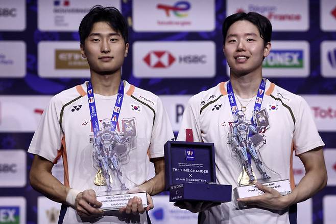 왼쪽부터 김원호, 서승재(사진=AFPBBNews)