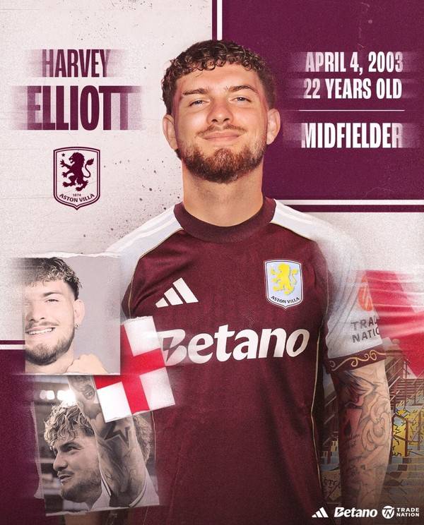 하비 엘리엇(애스턴빌라). 애스턴빌라 인스타그램 캡처