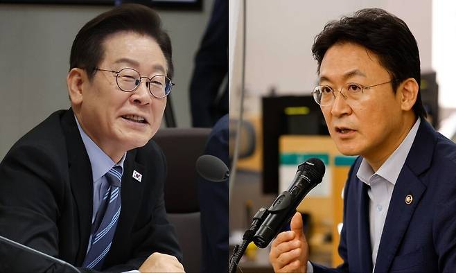 이재명 대통령(왼쪽), 권대영 금융위원회 부위원장. 대통령실사진기자단, 연합뉴스.