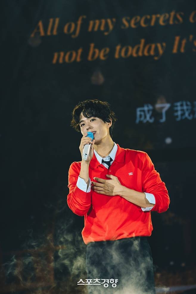 팬 미팅을 진행하고 있는 배우 박보검. 더블랙레이블 제공