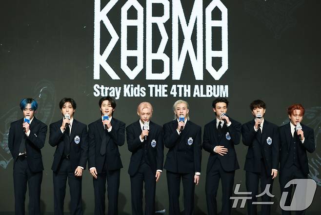 스트레이 키즈(Stray Kids) 리노(왼쪽부터)와 한, 아이엔, 필릭스, 방찬, 현진, 승민, 창빈 2025.8.22/뉴스1 ⓒ News1 권현진 기자