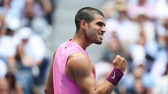 2025 US오픈 남자단식 4강에 오른 알카라스. US오픈