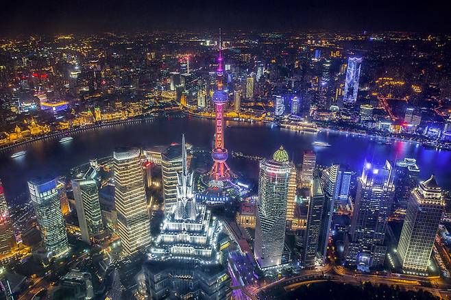 중국 상하이 야경 (게티이미지)