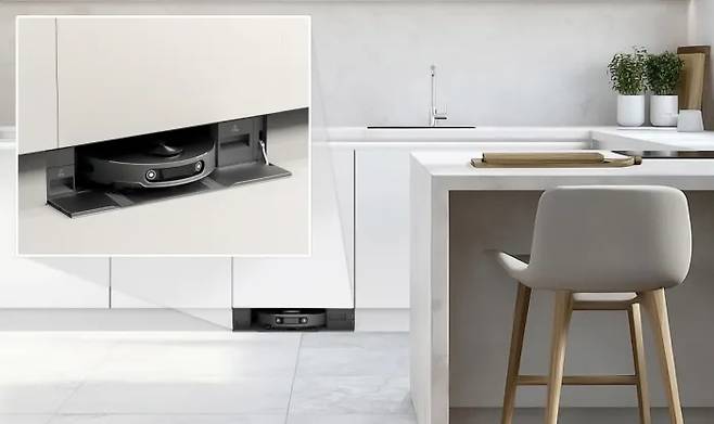 LG전자가 IFA에서 새롭게 선보이는 히든 스테이션 로봇청소기. LG전자 제공