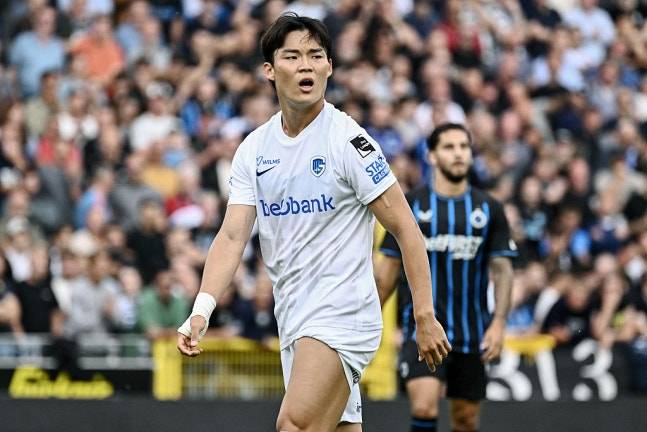 ▲ 벨기에 헹크에서 활약하는 국가대표 공격수 오현규 ⓒ KRC 헹크