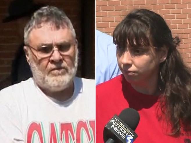 미국 펜실베이니아주에서 자녀 5명을 지하실에 가둔 채 생활해 오던 제임스 러셀 칼(왼쪽)과 칼리 칼 부부. 사진=WTAE