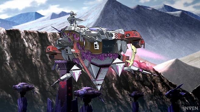 ▲ 도시가 그대로 담긴 전함 에어던트는 마치 국가처럼 그려집니다