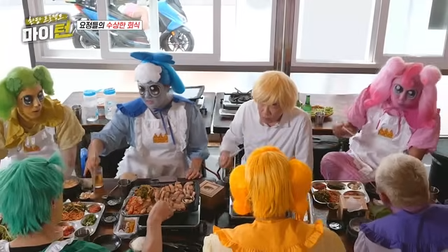 어린이들의 마음을 사로잡기 위해 하츄핑으로 변신한 멤버들. ‘마이 턴’ 유튜브 캡처