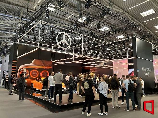 8일(현지시간) 독일 뮌헨에서 열린 'IAA 모빌리티 2025' 전시회 메르세데스-벤츠 부스. 오현길 기자