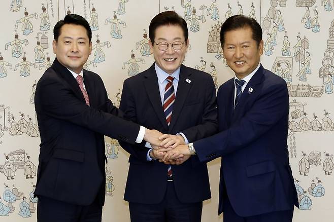 장동혁 국민의힘 신임 대표, 이재명 대통령, 정청래 의원 사진(왼쪽부터). 사진=뉴시스