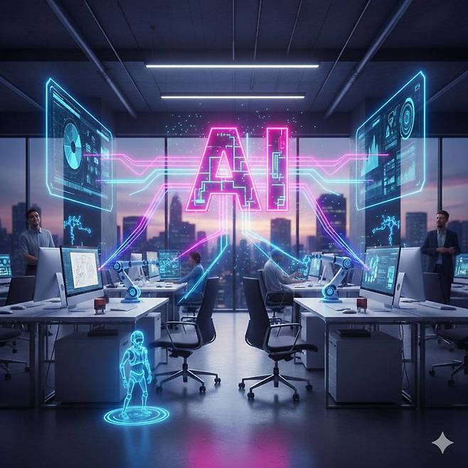 AI 에이전트를 통한 업무 자동화 이미지 / 출처= 제미나이로 생성