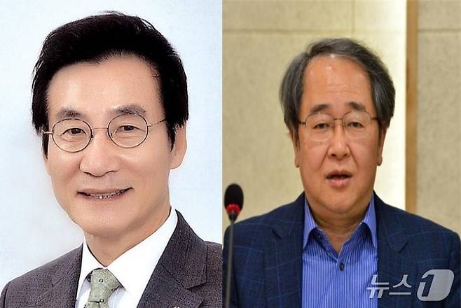 김중석 강원도민일보 회장(사진 왼쪽)과 김기석 강원대 명예교수(지방시대위원회 제공. 재판매 및 DB금지)/뉴스1