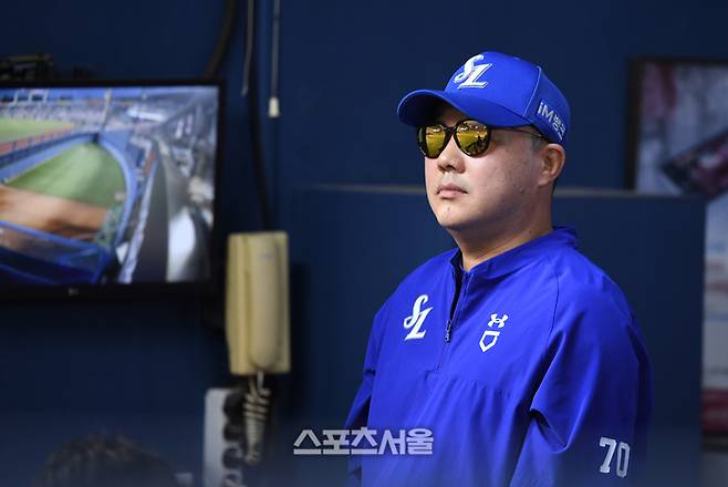 삼성 박진만 감독이 서울 잠실구장에서 열린 2025 KBO리그 두산과 경기를 지켜보고 있다. 잠실 | 최승섭기자 thunder@sportsseoul.com