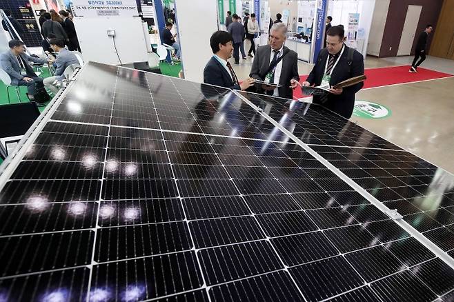 '2024 국제그린에너지엑스포' 전시회 모습.(ⓒ뉴스1, 무단 전재-재배포 금지)