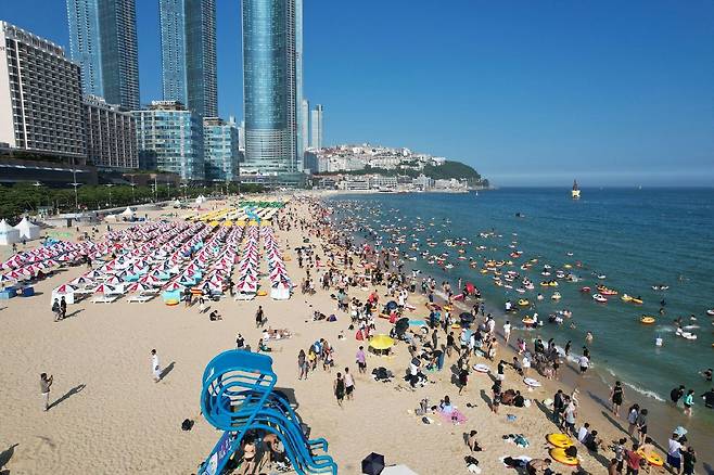 해운대해수욕장. 부산시 자료사진