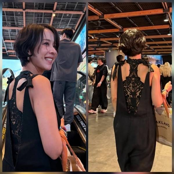 배우 조여정이 극장 나들이에서 포착된 일상 사진만으로도 런웨이를 방불케 하는 아우라를 뽐냈다. 사진=SNS