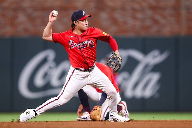 휴스턴 전에서 수비하는 김하성. 연합뉴스