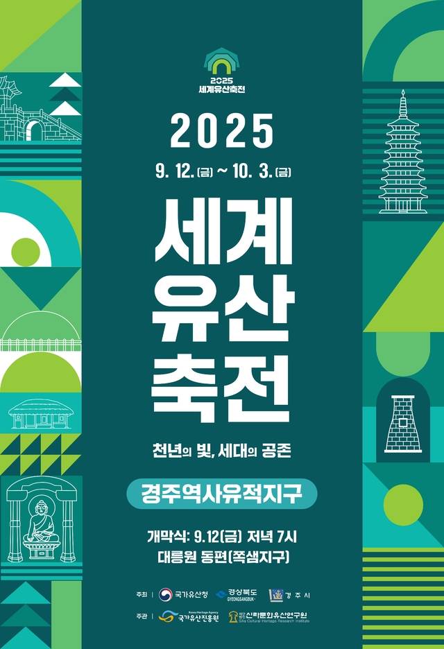 경북도, 국가유산청, 경주시가 12일부터 다음달 3일까지 경주에서 개최하는 2025 세계문화유산축전-경주역사유적지구 포스터. 경북도 제공