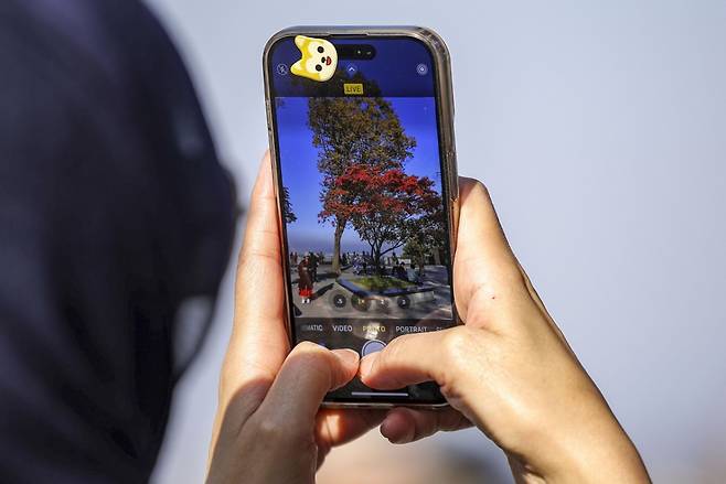 완연한 가을 날씨를 보인 지난해 10월 31일 서울 중구 남산을 찾은 여행객들이 울긋불긋 빛깔로 물든 단풍 사진을 찍고 있다. /사진 = 뉴시스