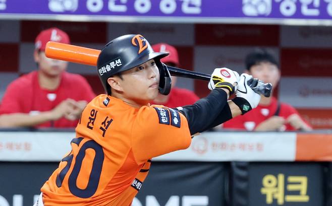 한화 이글스 이원석이 팀의 상승세를 이끌었다. 사진은 한화에서 활약 중인 이원석의 모습. /사진=스타뉴스