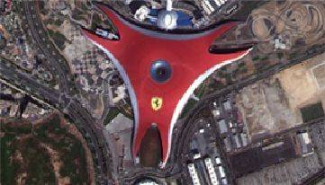 초소형 군집위성 '네온샛(NEONSAT)'이 2024년 12월 14일 촬영한 UAE 아부다비 페라리월드. 우주청 제공