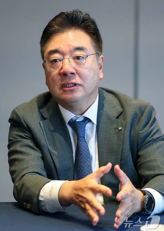 조용준 동구바이오제약 회장이 16일 서울 중구 소공동 롯데호텔에서 뉴스1과 인터뷰를 하고 있다. 2025.9.16/뉴스1 김진환 기자