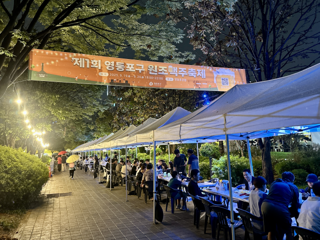 영등포구민들이 '영등포 원조 맥주 축제'를 즐기고 있다. /영등포구