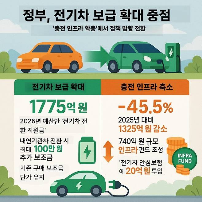정부 전기차 보급 확대 중점 이미지=AI 생성