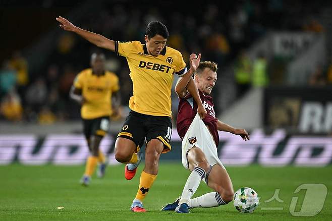 울버햄튼의 황희찬 ⓒ AFP=뉴스1