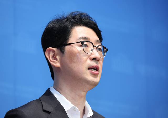 주진우 국민의힘 의원이 지난달 7일 국회 소통관에서 기자회견을 하고 있다. 뉴시스