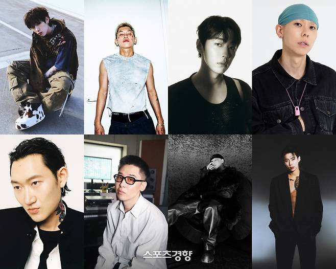 ‘쇼미더머니12’에 합류한 지코, 크러쉬, 그레이, 로또 등 프로듀서 팀. Mnet 제공