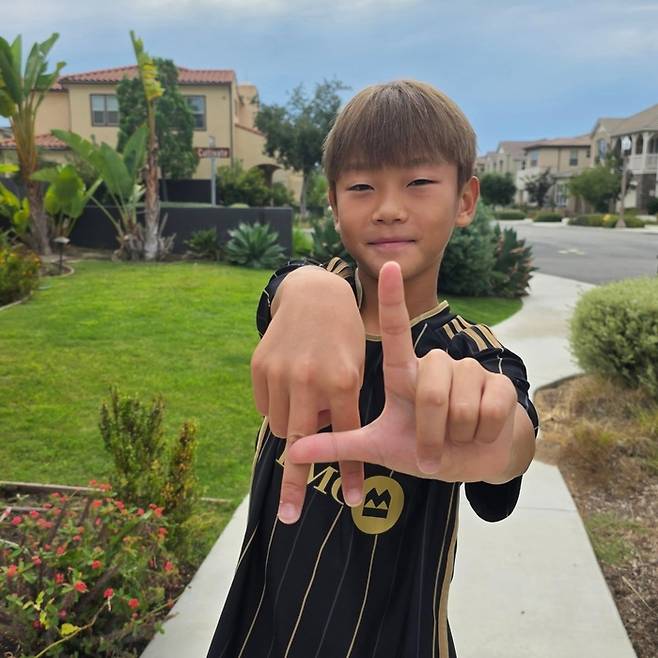 이시안 군. 이동국 아내 이수진 SNS.