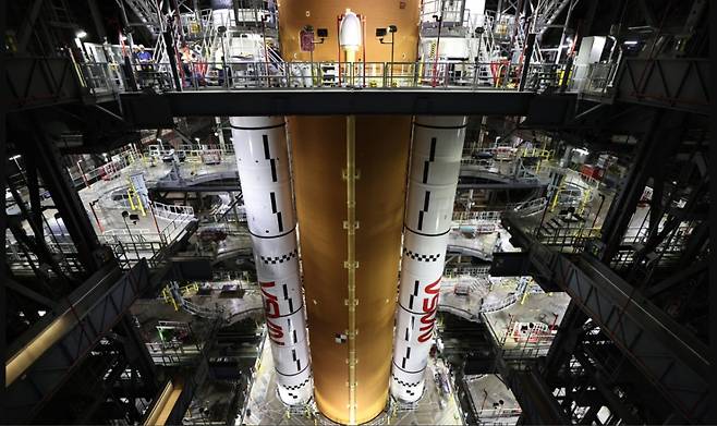 아르테미스2호 우주발사시스템(SLS) 모습 /사진=미국 항공우주국(NASA) 홈페이지
