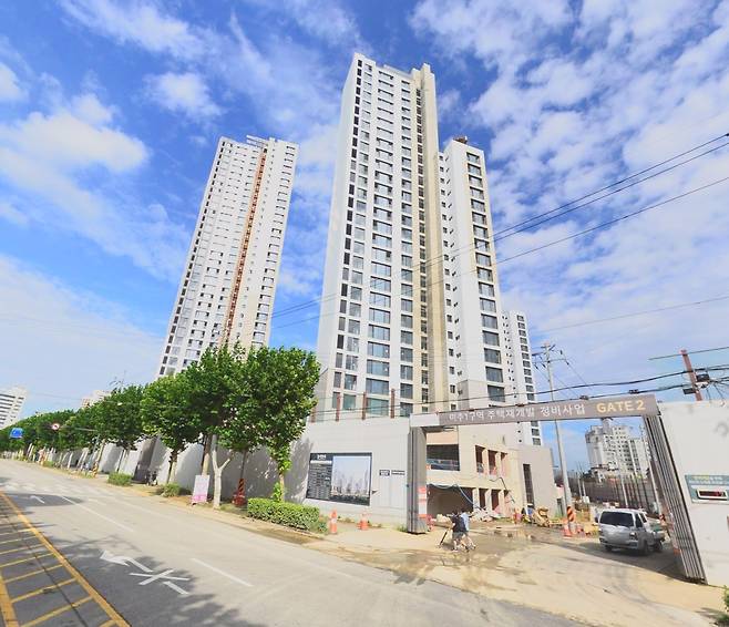 인천 미추홀구 주안2동 일대 '주안 센트럴 파라곤' 공사현장 전경/자료=네이버 지도 갈무리