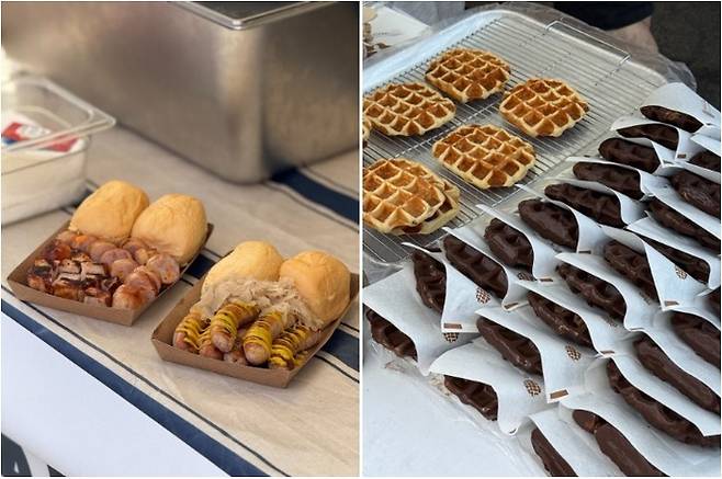 레버케제 및 케제부어스트, 뉘른베르크 브랏 부어스트 버거, 벨기에 와플, /사진= 강예신 여행+ 기자