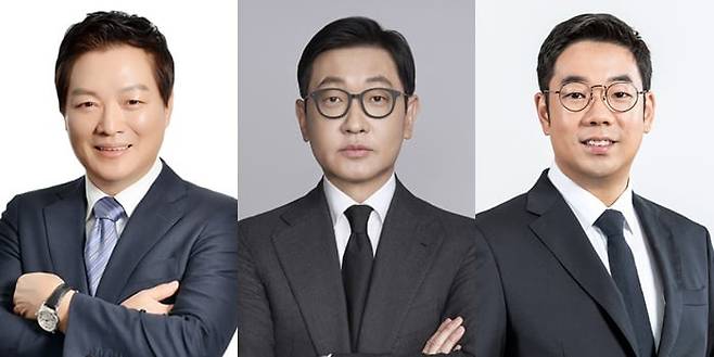 왼쪽부터 박주형 ㈜신세계 및 신세계센트럴 대표이사 사장, 문성욱 ㈜시그나이트 및 신세계톰보이 대표이사 사장, 제임스 장 지마켓 대표이사./신세계그룹 제공