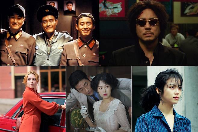 (Clockwise from top left) "Joint Security Area," "Oldboy," "Thirst," "The Handmaiden" and The Little Drummer Girl (CJ ENM, BBC)