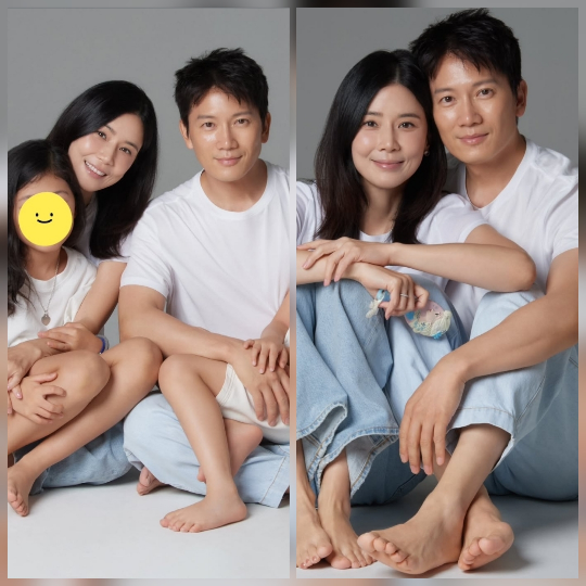 지성과 이보영이 결혼 12주년을 맞아 단란한 가족사진을 공개했다.사진=이보영 SNS