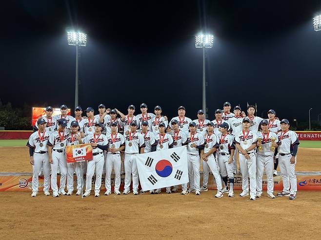 한국 야구대표팀이 제31회 아시아야구선수권대회에서 동메달을 땄다 .(대한야구소프트볼협회 제공)