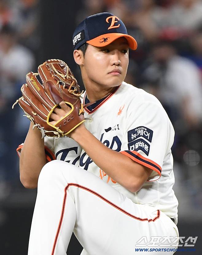 29일 대전 한화생명볼파크에서 열린 LG-한화전. 선발투수로 마운드에 오른 한화 정우주. 대전=정재근 기자 cjg@sportschosun.com/2025.9.29/
