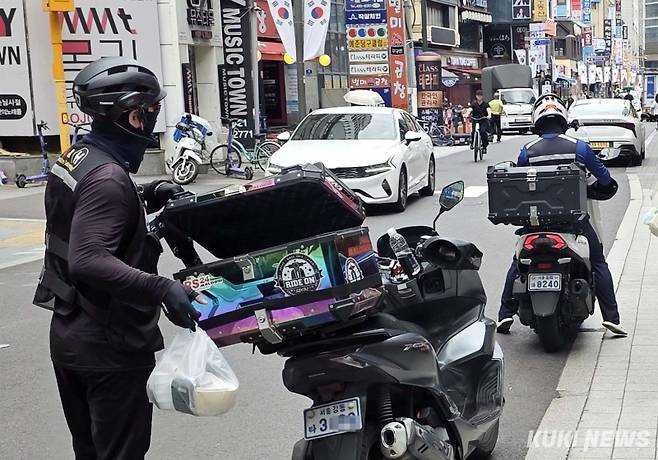 배달 라이더 모습. 쿠키뉴스 자료사진